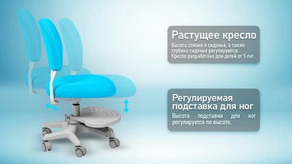 Растущее кресло и регулируемая подставка для ног