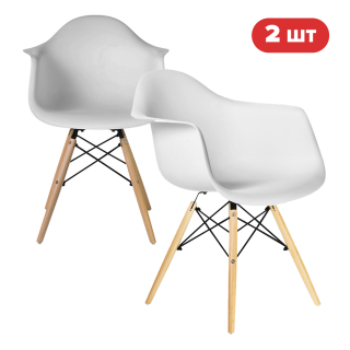 Комплект кухонных стульев Ergozen Eames DAW Pro 2 шт белый